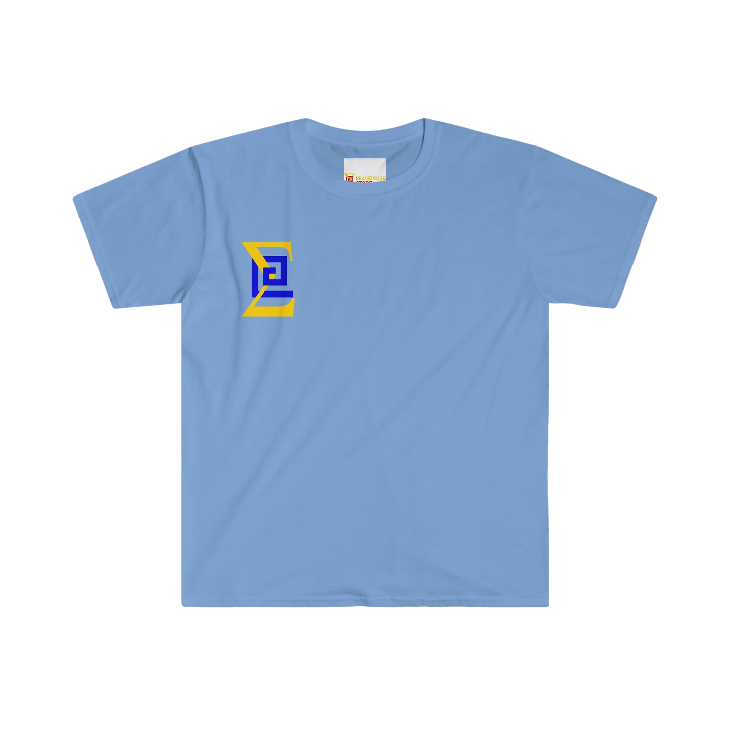 Unisex Softstyle T-Shirt Blue Greek Key Design