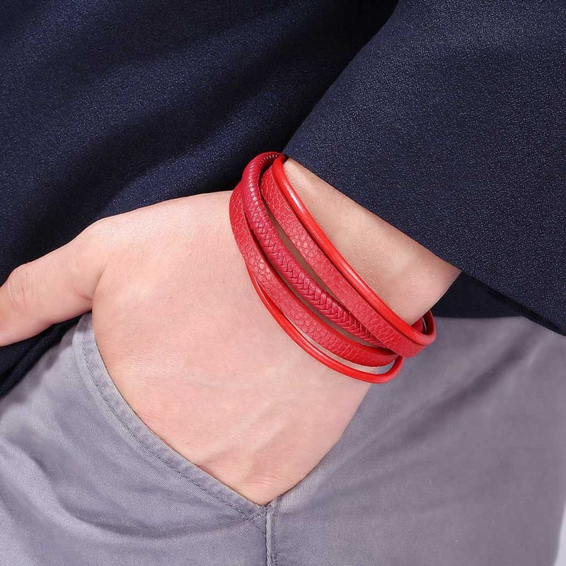 Tri Leather Bracelet