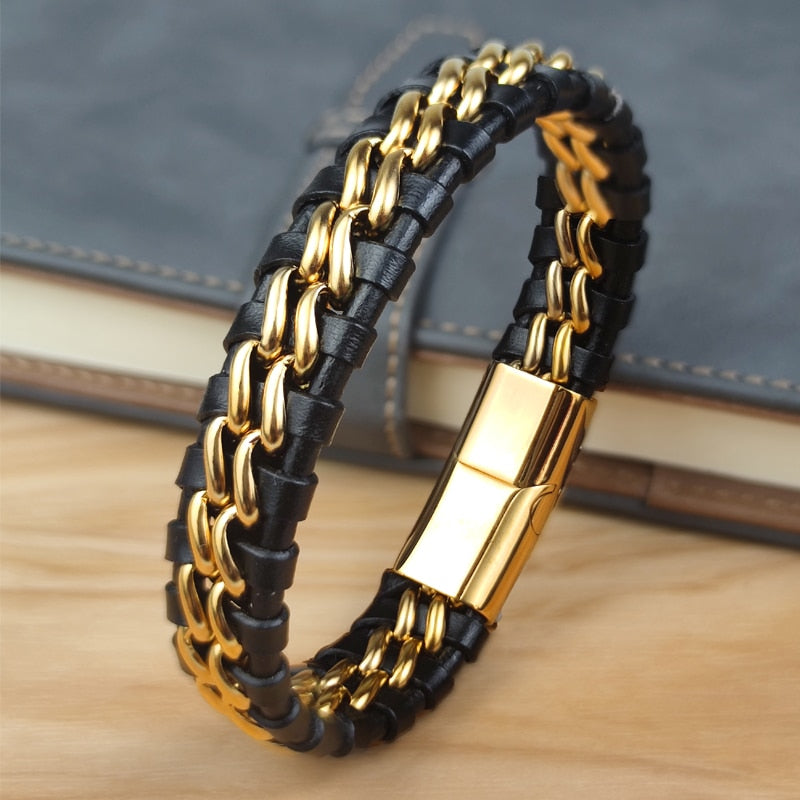 Gold and Black Bracelet