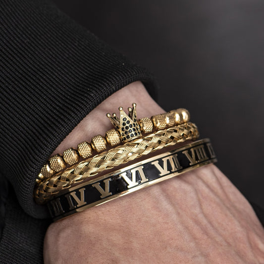 Crowned Roman Numeral Bracelet