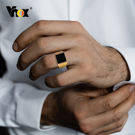 Vnox Mens Signet Rings